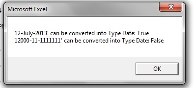 تاریخ و زمان - IsDate در اکسل